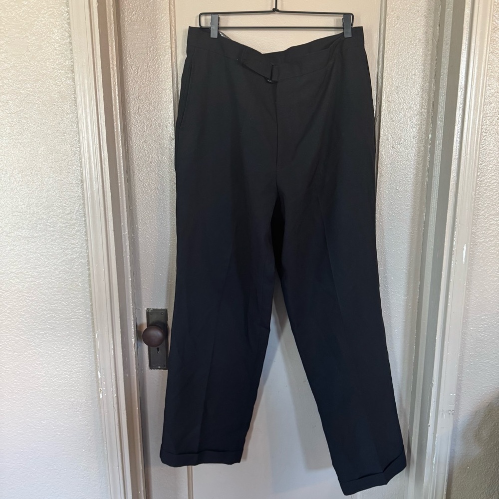 Men's 38x32 Officer Gentleman Black Dress‎ Pants